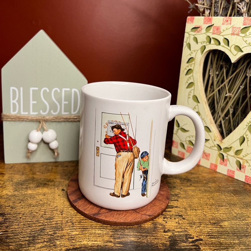 Set of 4 Vintage Norman Rockwell Collectors Mugs 1987 Museum Collections, Inc. - Picture 4 of 15